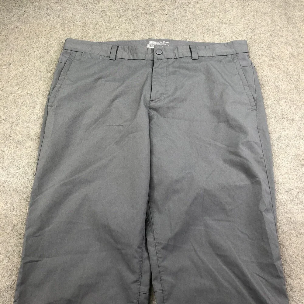 Nike Pants Mens 34x32 Gray Dri-FIT Golf Khakis Woven Pockets Lightweight Stretch